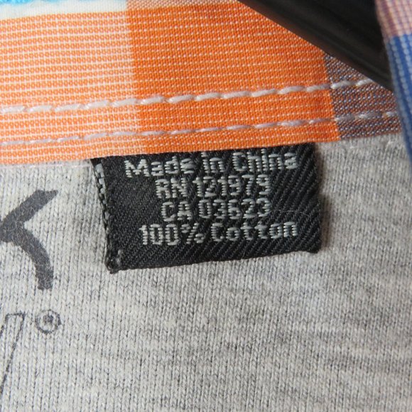 PROJEK* Men's Short‎ Sleeve Button Down Curved Hem Chest Pocket Shirt~ Size XL - Picture 5 of 14